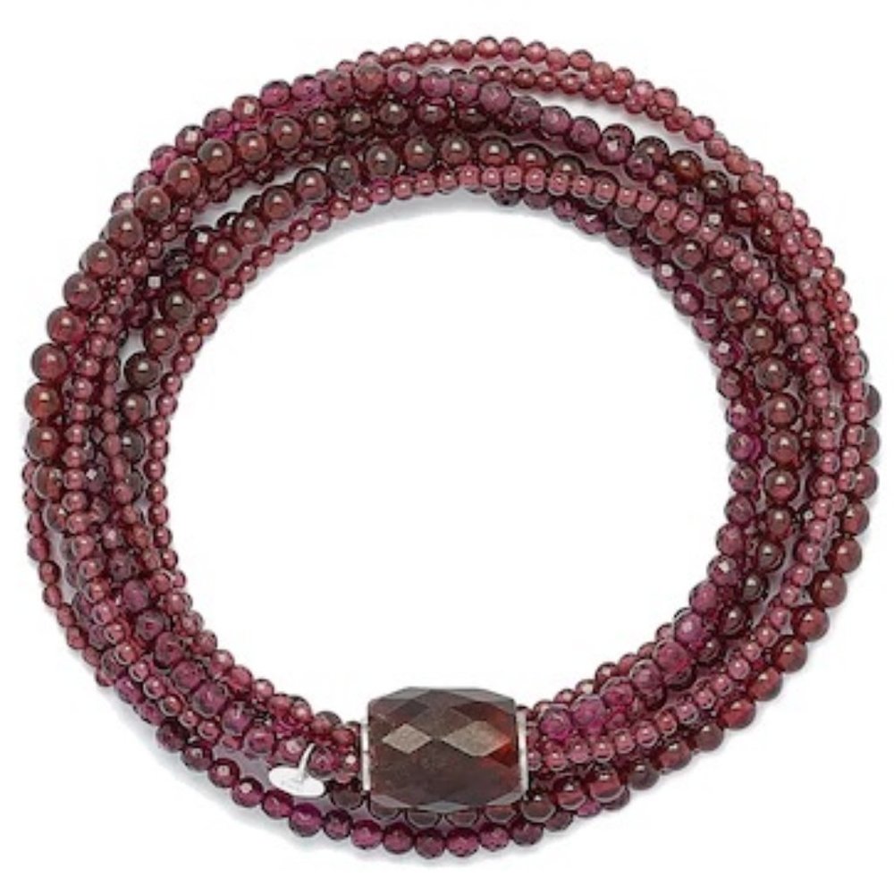 T&CO Gem Wrap Bracelet Garnet 7.5 inches